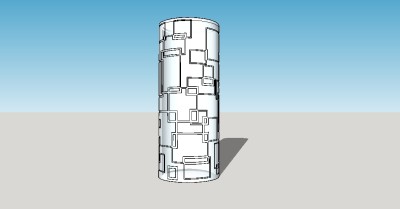 现代装饰柱草图大师模型，饰品sketchup模型下载