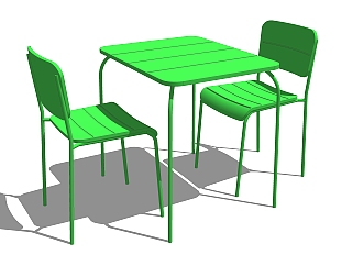 <em>现代休闲</em>桌椅草图大师模型，休闲桌椅sketchup模型下载