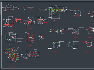 旋转楼梯节点详图，节点大样CAD施工图纸下载