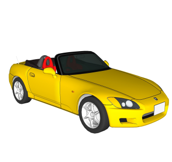 现代跑车免费su模型，现代跑车skp模型，草图大师模型素材下载