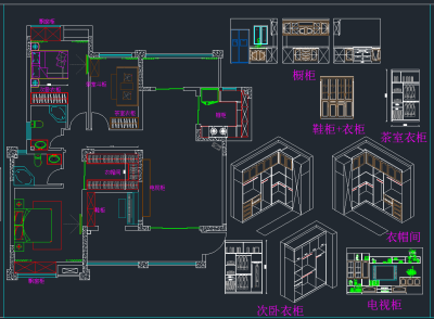 CAD衣柜图库大全,图库CAD建筑图纸下载