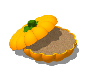 现代儿童南瓜印泥草图大师模型，玩具su模型下载