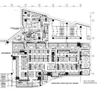 中餐厅餐饮空间装修CAD施工图+机电施工图+后厨施工图+效果图