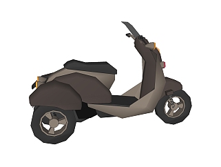 现代电动摩托车免费su模型，电动摩托车skp模型下载