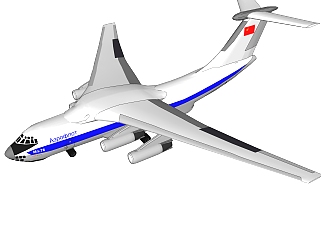 现代苏联伊尔76<em>运输</em>机草图大师模型，<em>运输</em>机su模型下载