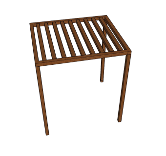 木质藤架sketchup模型下载