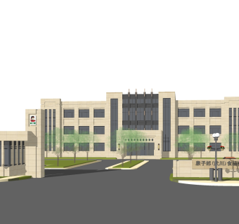 现代新古典办公楼草图大师模型，新古典办公楼sketchup模型免费下载