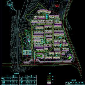 小区规划方案施工图CAD图纸下载