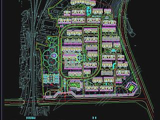 小区规划方案施工图CAD图纸下载