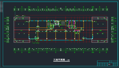 综合办公楼建筑CAD施工图，办公空间CAD施工图纸下载