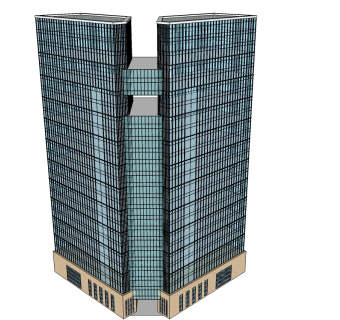 现代高层酒店草图大师模型下载、现代高层酒店su模型下载