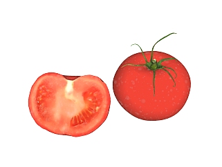 现代西红柿草图大师模型，蔬菜sketchup模型下载