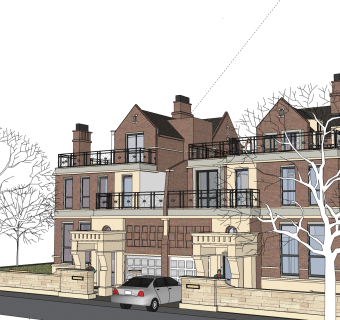 中式别墅草图大师模型，别墅sketchup模型