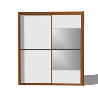 现代简约衣柜草图大师模型，衣柜SKP模型下载