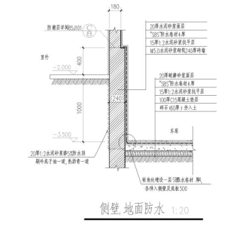 地下防水及其他大样详图