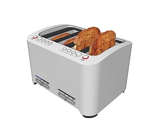 QGiKy现代吐司面包机模型，面包机sketchup模型下载