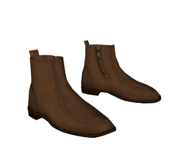 复古中跟皮革短靴草图大师模型,服装店衣架su模型下载