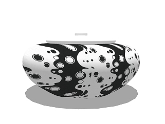  现代陶瓷器皿草图大师模型，陶瓷器皿sketchup模型下载