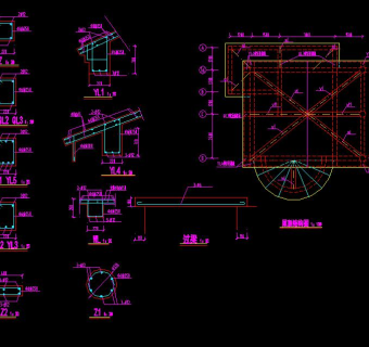 售票亭建筑CAD施工图纸，售票厅CAD建筑图纸下载