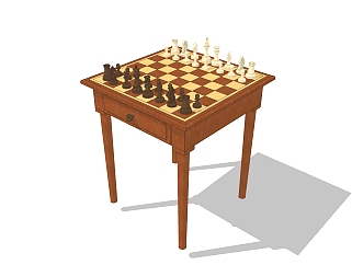  现代象棋草图大师模型，象棋SU模型下载