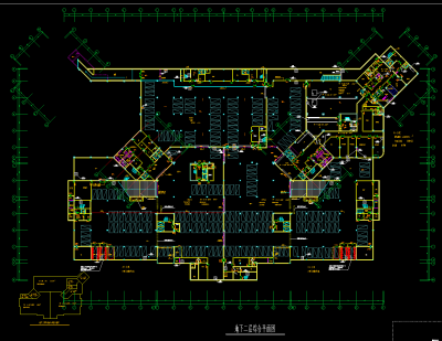 大型医院平面设计图，医院CAD施工图纸下载