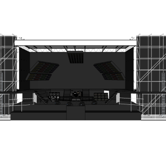 现代舞台草图大师模型，舞台SU模型下载