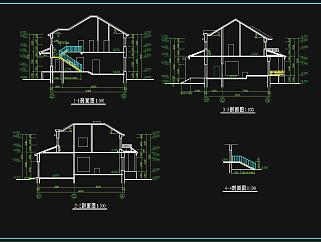 别墅外立面CAD设计<em>图集</em>，CAD图纸免费下载