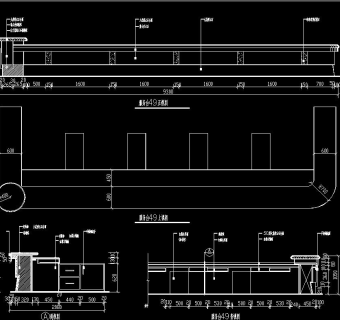 服务台吧台施工图，吧台CAD施工图纸下载