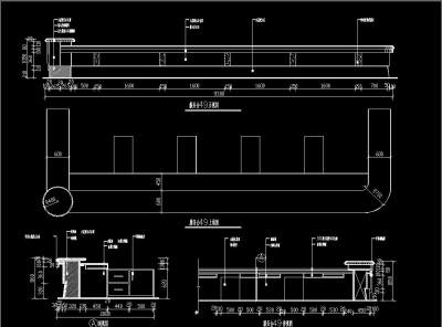 服务台吧台施工图，吧台CAD施工图纸下载
