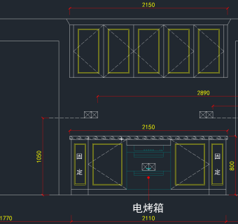 橱柜尺寸和水电位置图,图库CAD建筑图纸下载