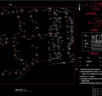 停车场给排水详图施工图CAD图纸