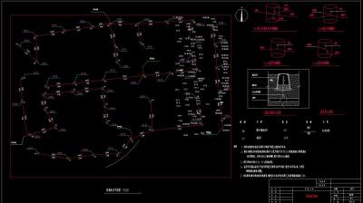 停车场给排水详图施工图CAD图纸