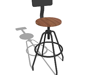 工业风<em>吧台</em>椅草图大师模型，吧椅sketchup模型