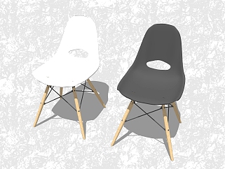 北欧座椅草图大师模型，座椅su模型下载