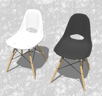 北欧座椅草图大师模型，座椅su模型下载