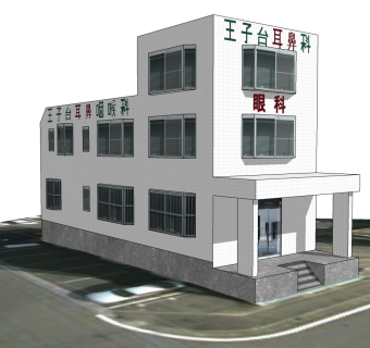 现代医院su模型，医院草图大师模型下载