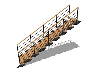 现代<em>楼梯</em>草图大师模型，<em>楼梯sketchup</em>模型下载