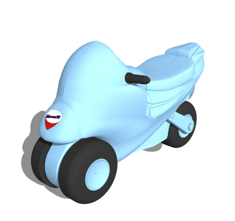 现代儿童小摩托草图大师模型，玩具su模型下载