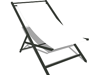 现代躺椅草图大师模型，躺椅sketchup模型下载