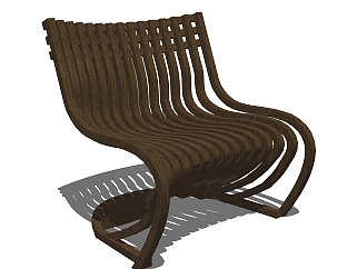 现代实木异形椅草图大师模型，异形椅sketchup模型下载