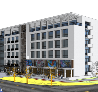 现代办公楼外观草图大师模型，办公楼外观sketchup模型免费下载