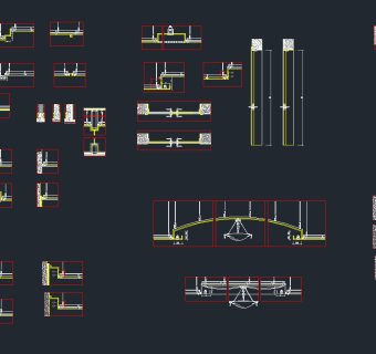 标准天花CAD节点施工图纸合集，cad建筑工程图纸下载