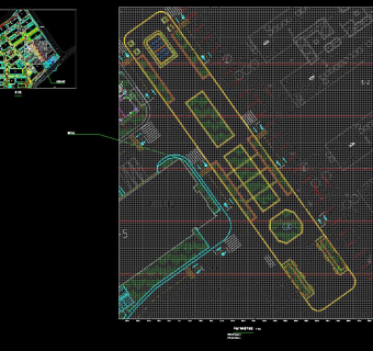 中轴广场水景景观施工图CAD图纸