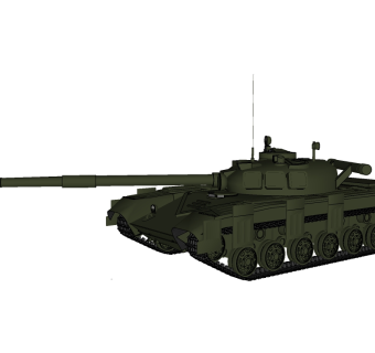 现代苏联T-64坦克草图大师，skp模型