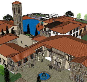 酒店草图大师模型下载、酒店su模型下载