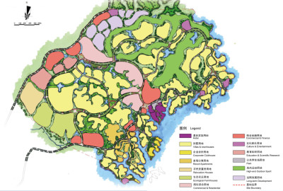 温泉度假小镇概念规划——土<a href=https://www.yitu.cn/su/7872.html target=_blank class=infotextkey>地</a>利用分布图