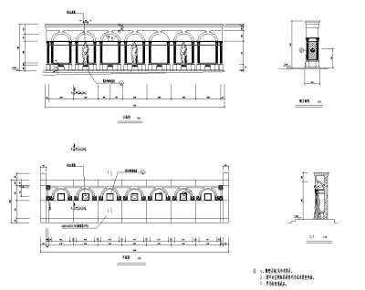 <a href=https://www.yitu.cn/sketchup/diaoke/index.html target=_blank class=infotextkey>雕塑</a>拱卷平立剖面图