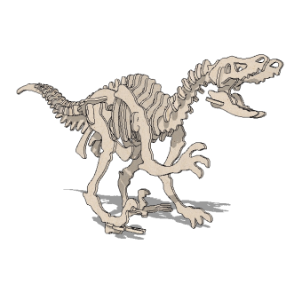 现代恐龙雕塑草图大师模型，雕塑sketchup模型下载