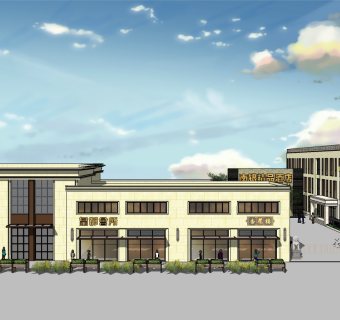 现代酒店草图大师模型下载、现代酒店su模型下载