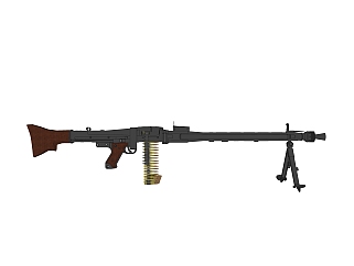 <em>德国</em>MG-42通用机枪草图大师模型，机枪sketchup模型...